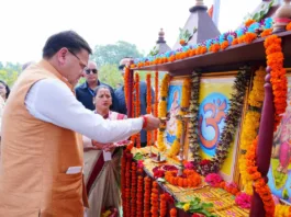 मुख्यमंत्री धामी ने मांडूवाला में सरस्वती विद्या मंदिर छात्रावास का शिलान्यास किया, शिक्षा में सुधार पर दिया जोर