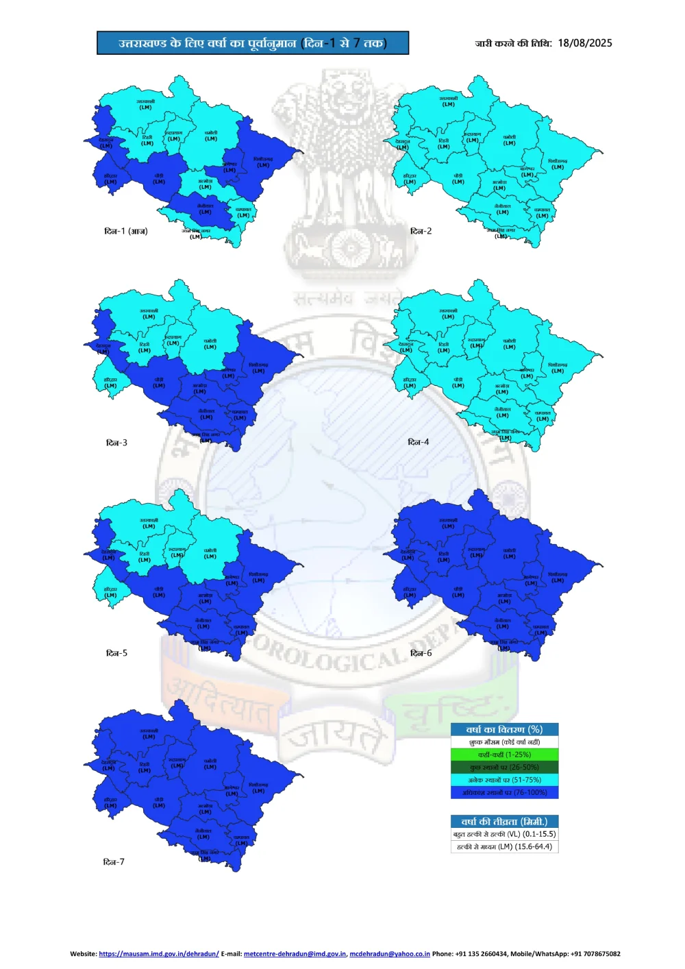 Uttarakhand Weather Update: 24 अगस्त तक होगी भारी बारिश, मौसम विभाग ने जारी किया अलर्ट 1 Uttarakhand Weather Update: 24 अगस्त तक होगी भारी बारिश, मौसम विभाग ने जारी किया अलर्ट
