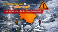 Uttarakhand Weather Update: 27 जनवरी को प्रदेश भर में ‘ऑरेंज अलर्ट’, भारी बारिश, ओलावृष्टि और बर्फबारी की चेतावनी Uttarakhand Weather Update: 27 जनवरी को प्रदेश भर में 'ऑरेंज अलर्ट', भारी बारिश, ओलावृष्टि और बर्फबारी की चेतावनी